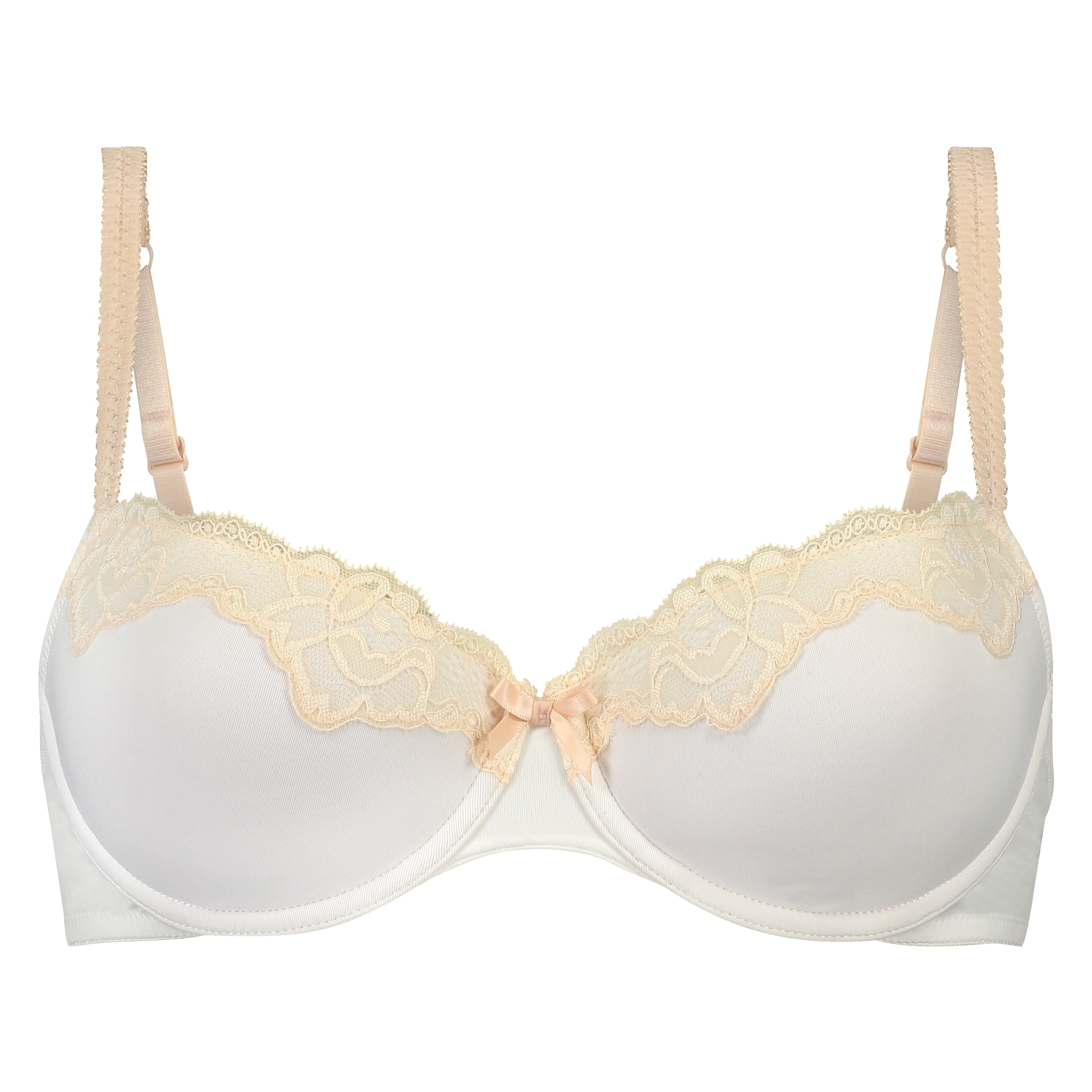 Secret Lace Padded Underwired Bra, White, main