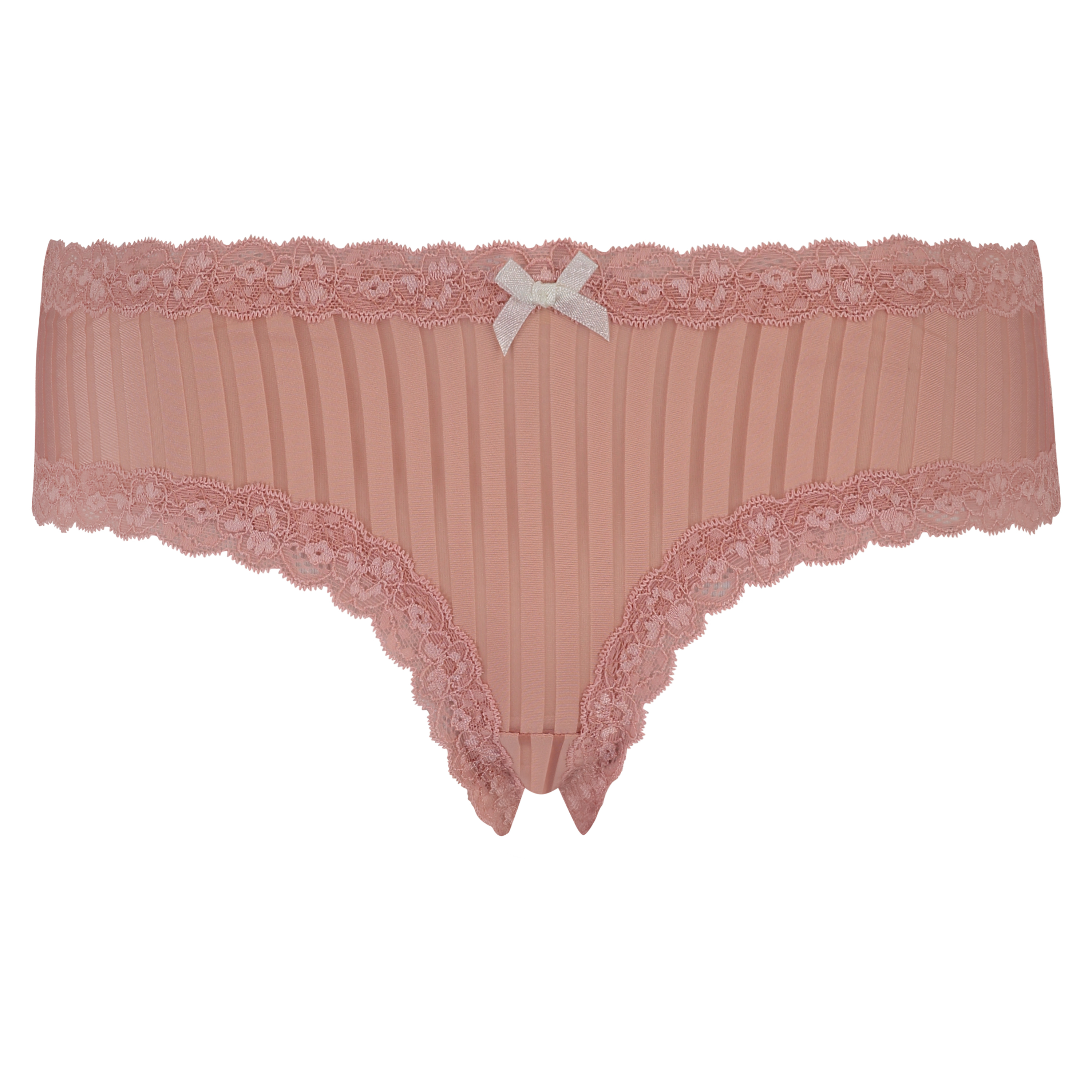V-shaped Brazilian knickers mesh, Pink, main