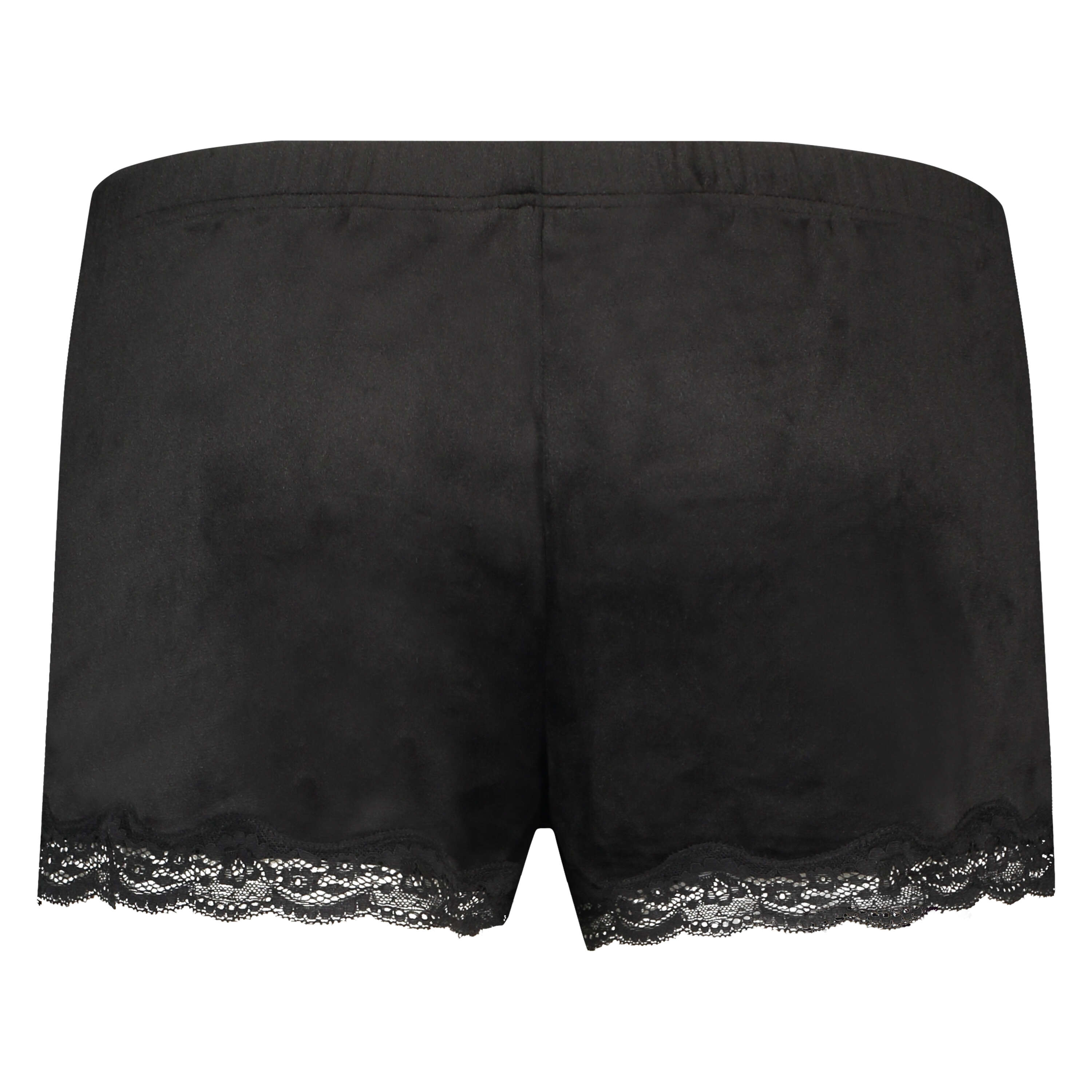 Velvet lace shorts, Black, main