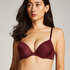 Plunge Padded Underwired Bra, Purple