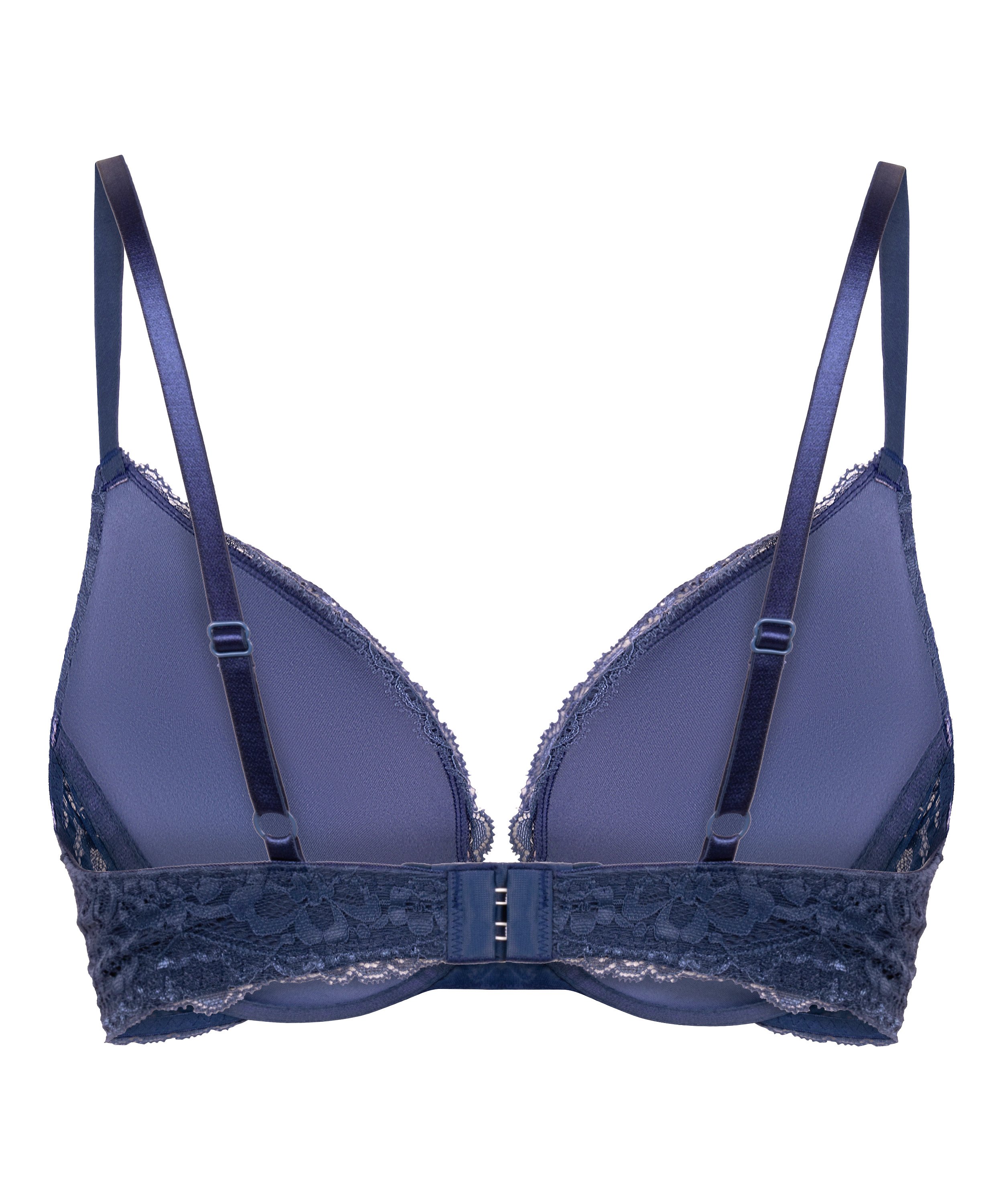 Marine Padded Push-Up Underwired Bra, Blue, main