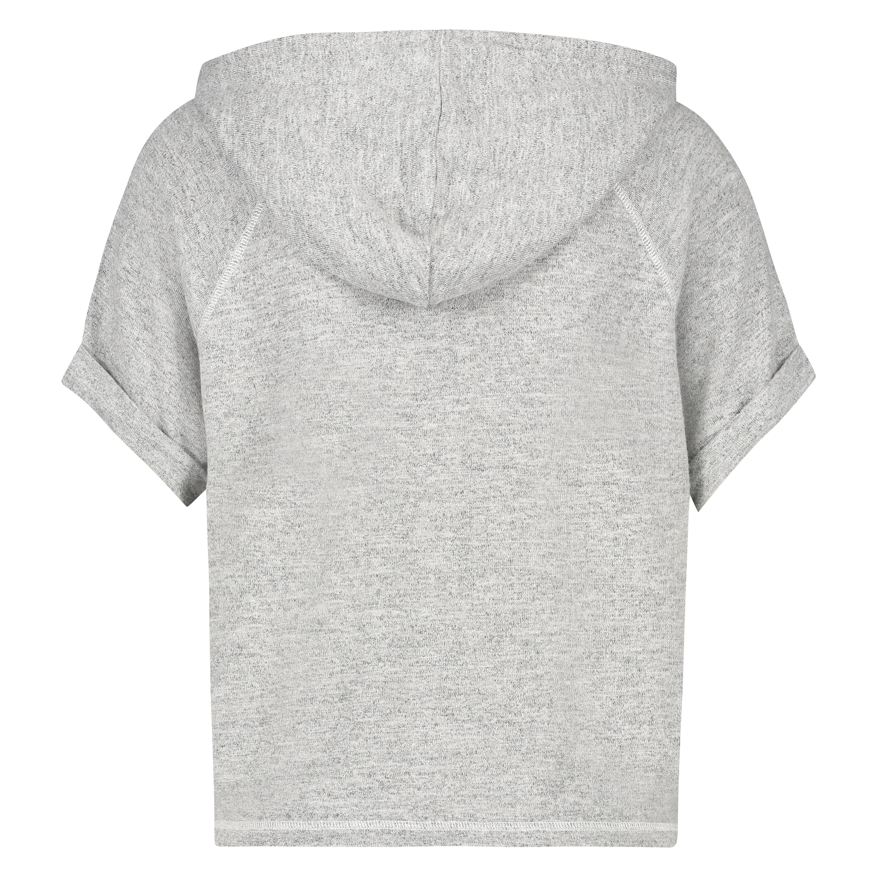 Short sleeved hoodie, Gray, main