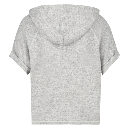 Short sleeved hoodie, Gray