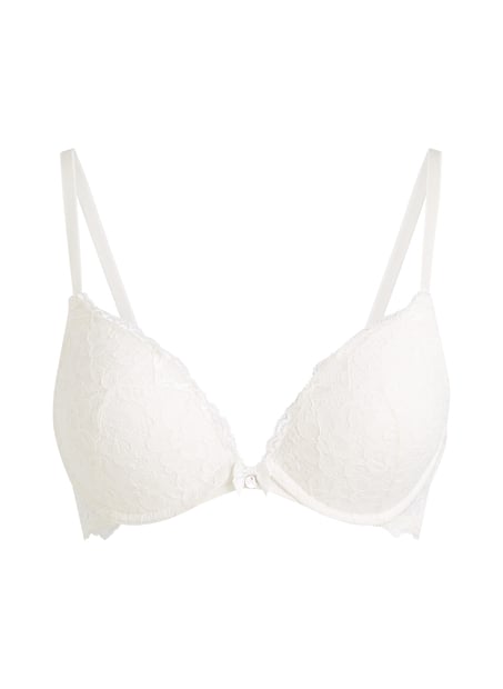 Marine Padded Push-Up Underwired Bra, White