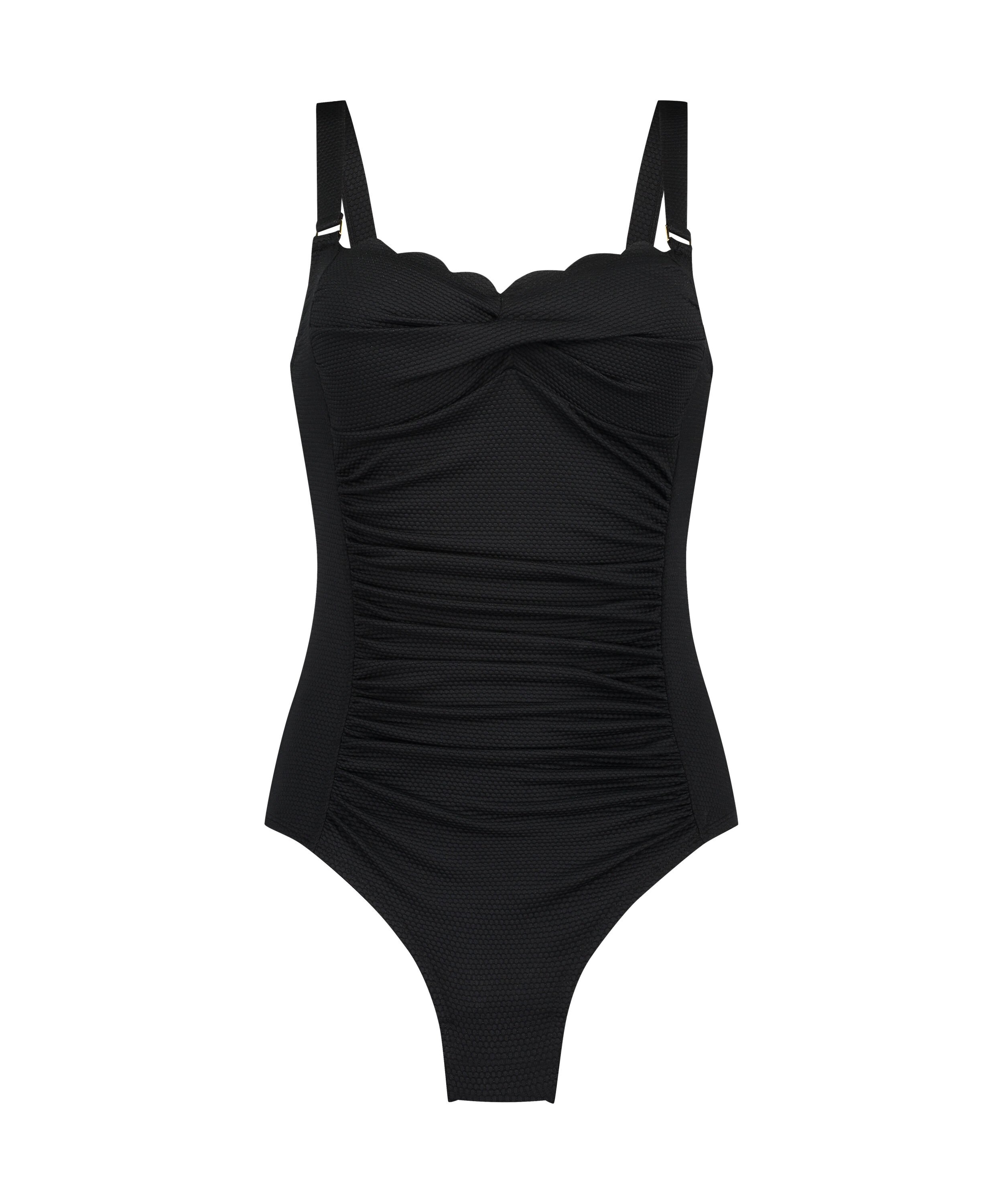 Scallop swimsuit, Black