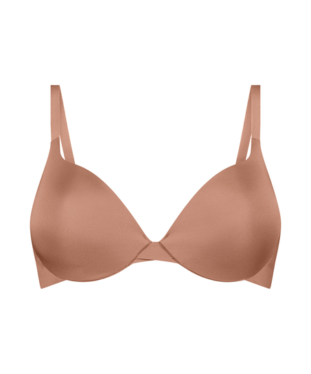 Smooth Padded Underwired Push-Up Bra, Brown