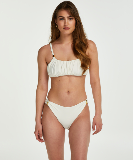 High Leg Bikini Bottoms, White