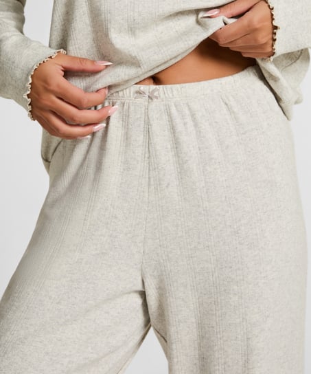 Pyjama Pant Loose Pointelle, Gray