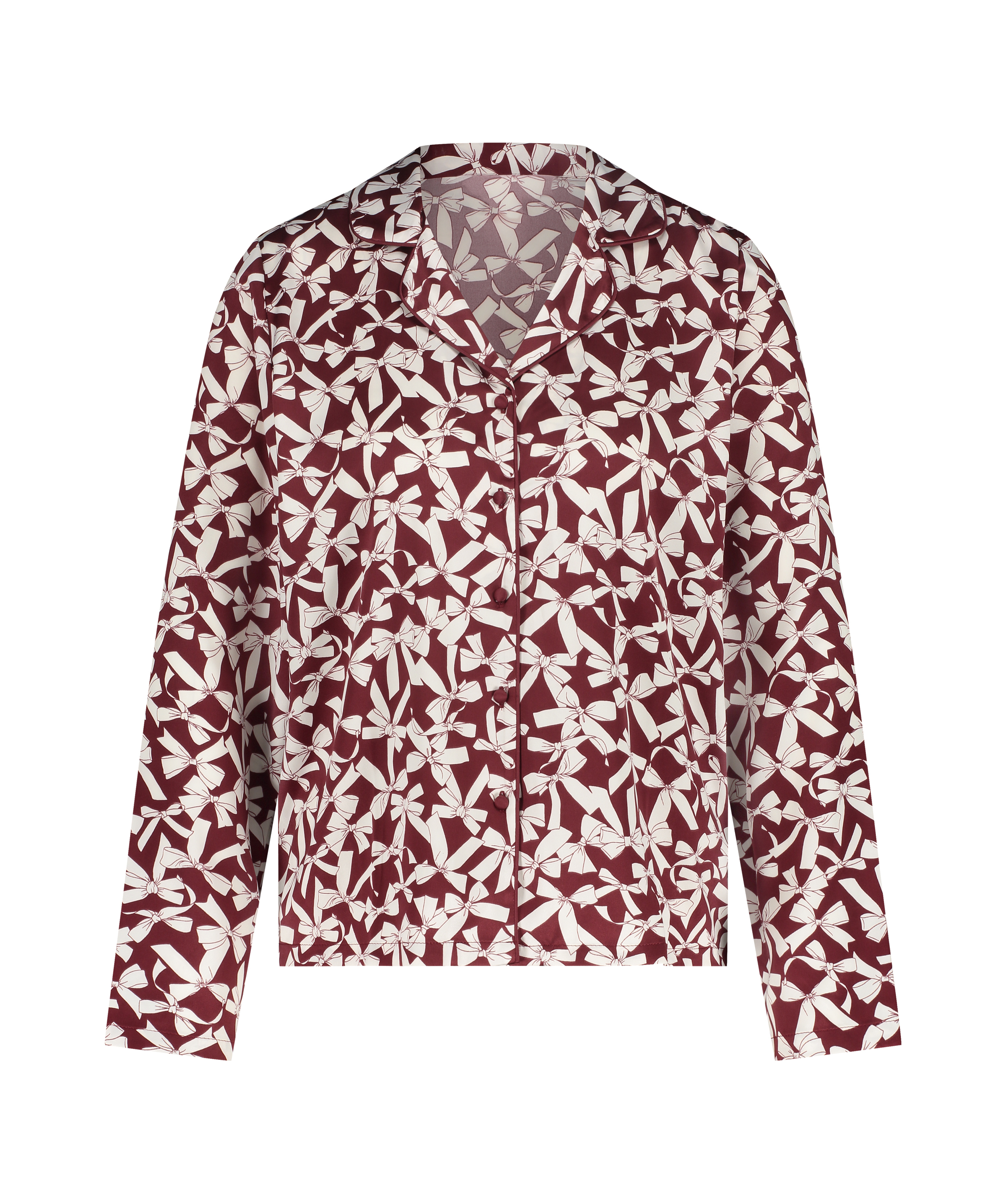 Satin Long-Sleeved Jacket, Red, main