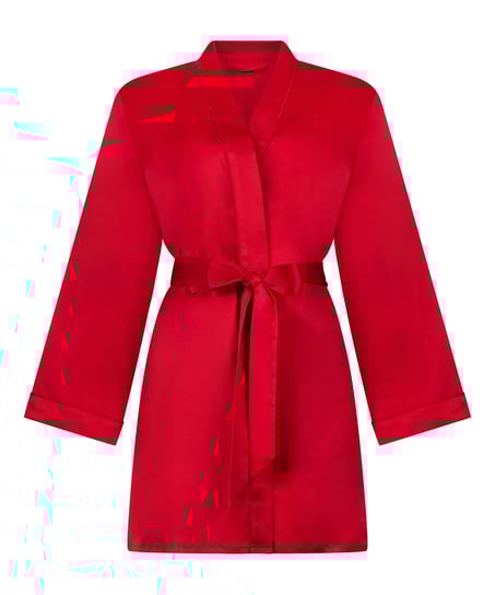Satin kimono, Red