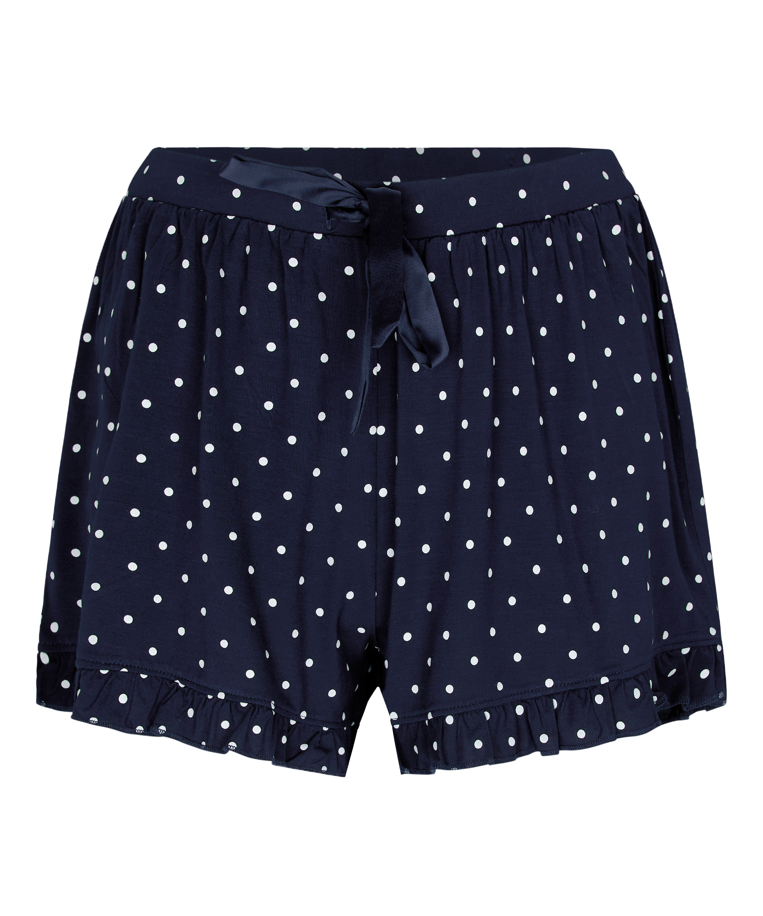 Jersey Ruffled Shorts, Blue, main