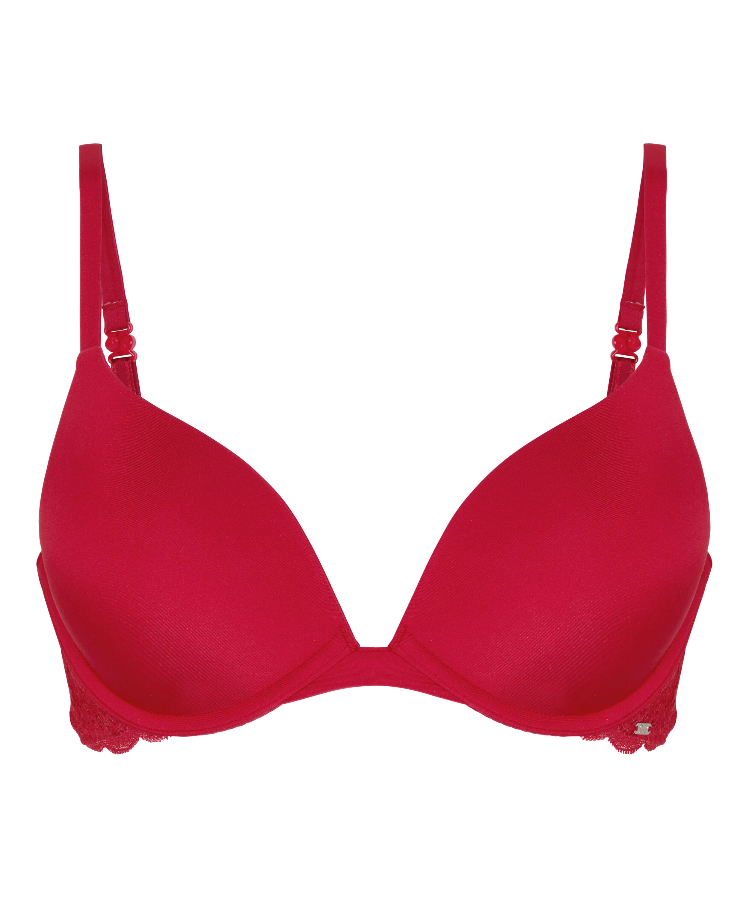Angie Padded Underwired Push-Up Bra, Red