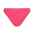 Scallop High-Leg Bikini Bottoms, Pink