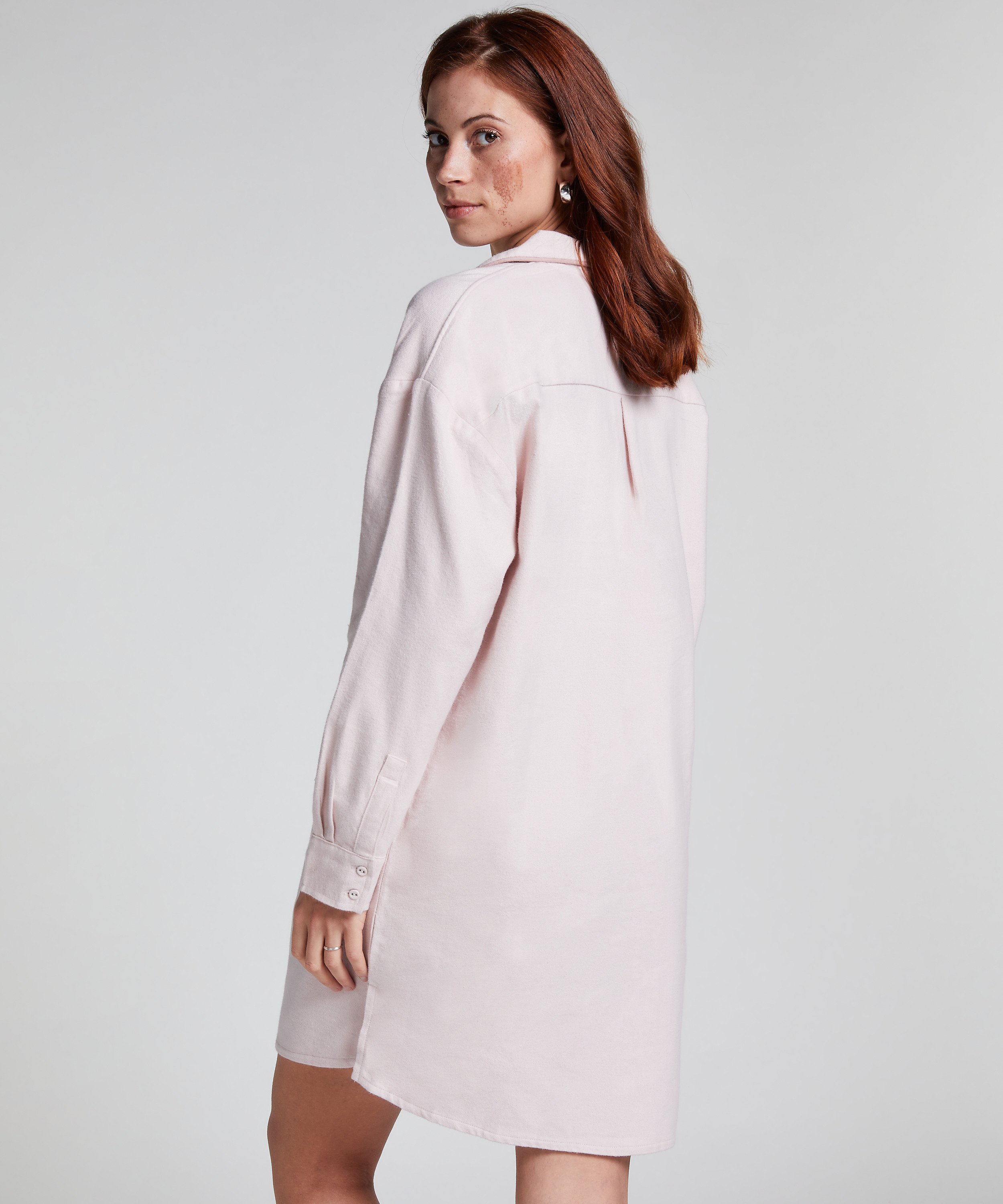 Flannel Nightshirt, Purple, main