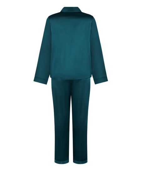 Pyjama Set Shiny Satin, Blue