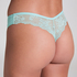 Lace Back Invisible Thong, Blue