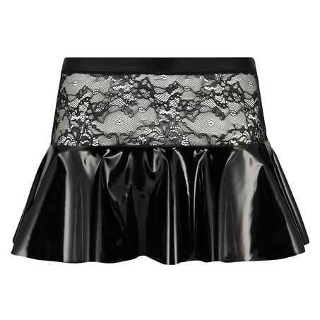 Private peplum skirt, Black