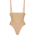 Seamless Enhancing High Waisted Thong, Beige