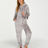 Flannel Fleece Onesie, Gray