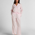 Pant Cotton Stripe Heart, White