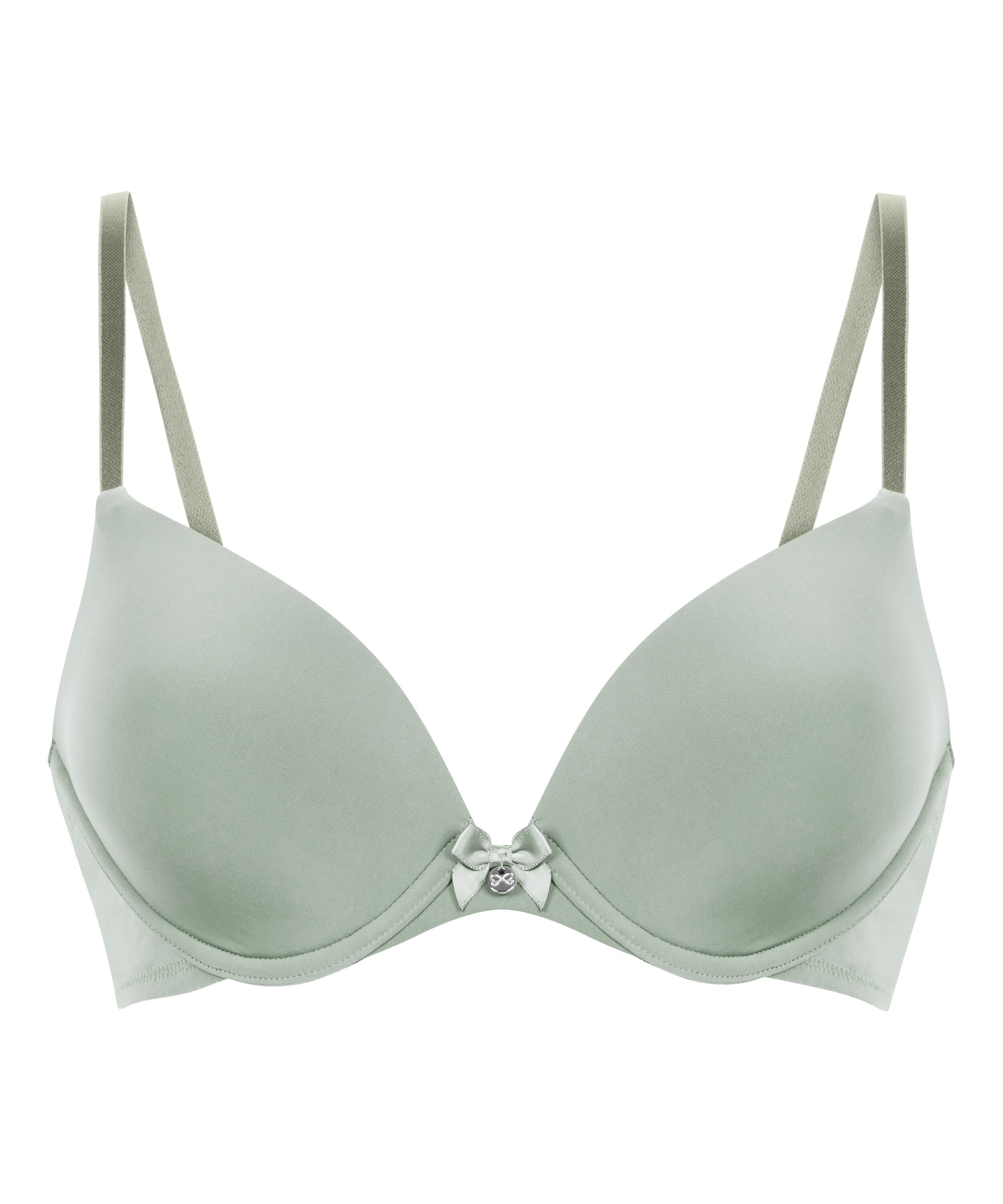 Plunge Padded Underwired Bra, Green
