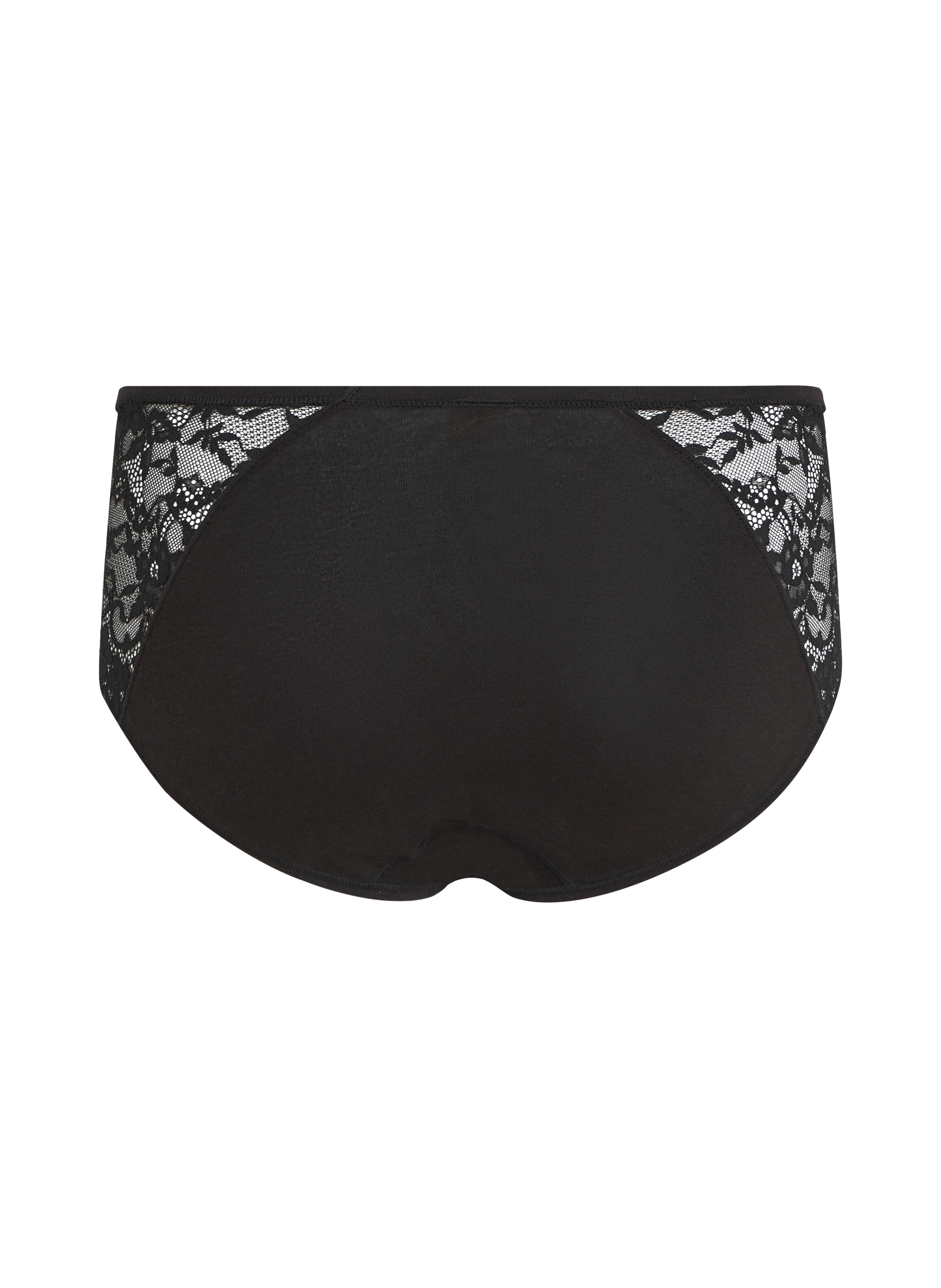Mid Waisted Knickers Superslip Lace, Black, main