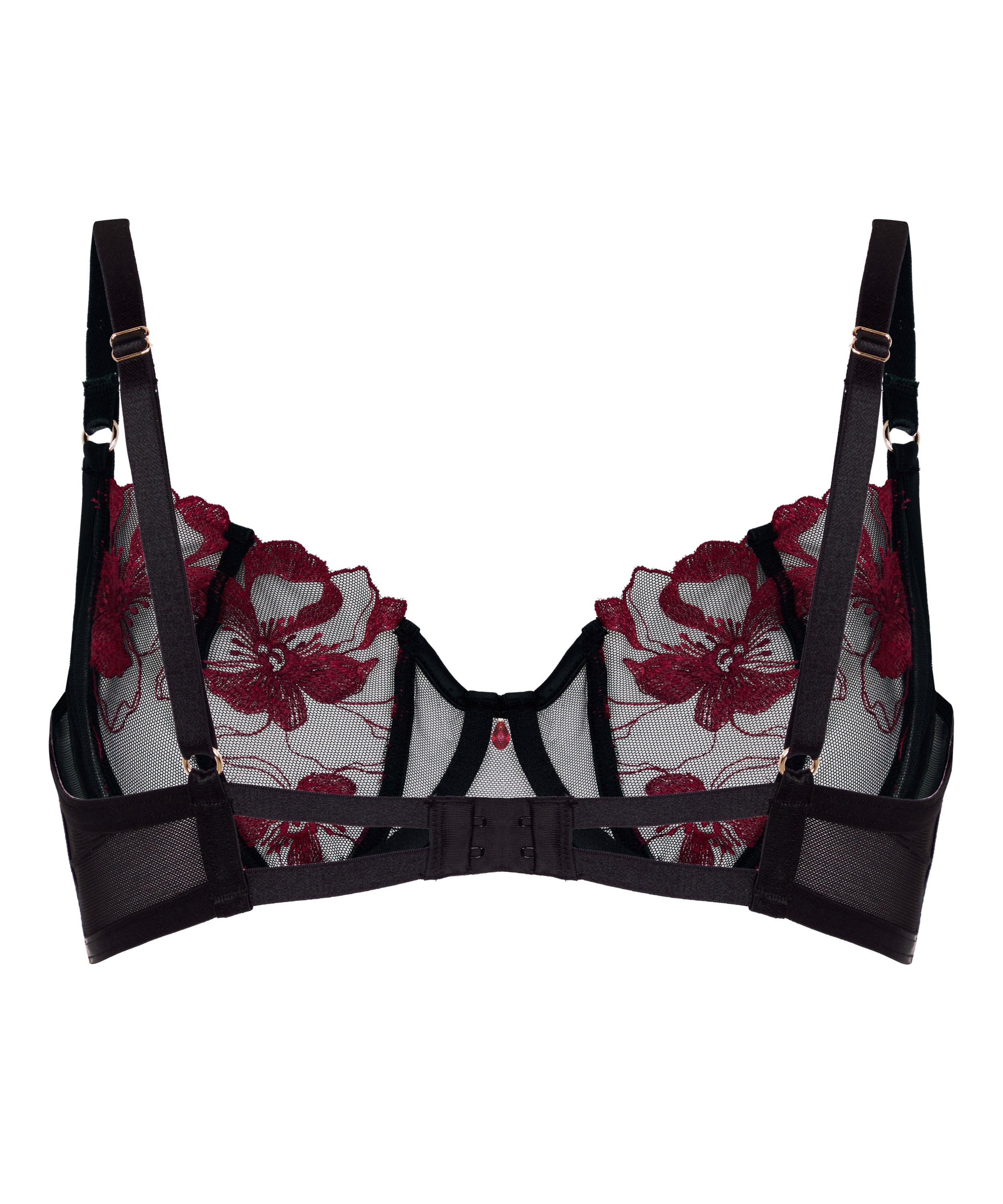 Non-Padded Underwired Bra Dahlia, Black, main