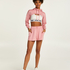 HKMX Cropped Hoodie, Pink