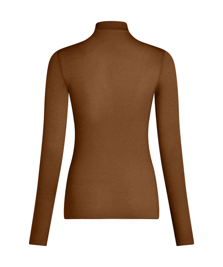 super soft Turtleneck shirt with Cashmere, Brown