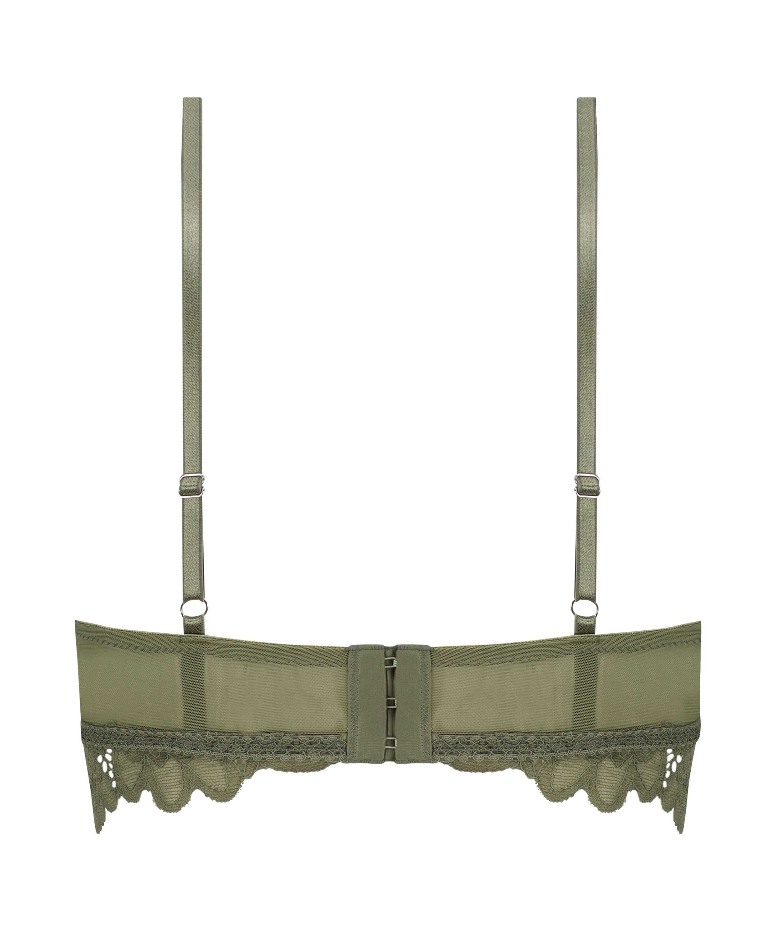 Shiloh Padded Longline Non-Underwired Bra, Green, main