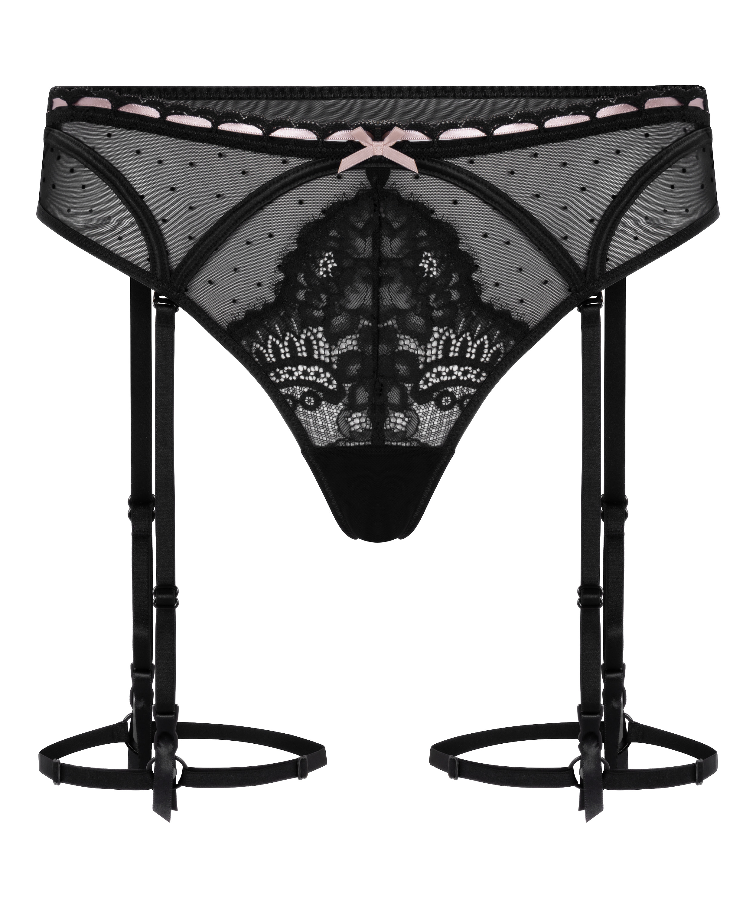 Dorothy Suspenderbelt Thong, Black, main