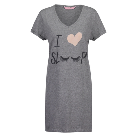 Nightshirt V-neck, Gray