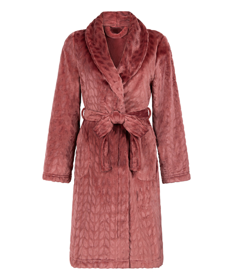 Fleece Bathrobe, Purple