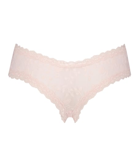 V-shaped Brazilian knickers mesh, Pink