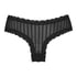 V-shaped Brazilian knickers mesh, Black