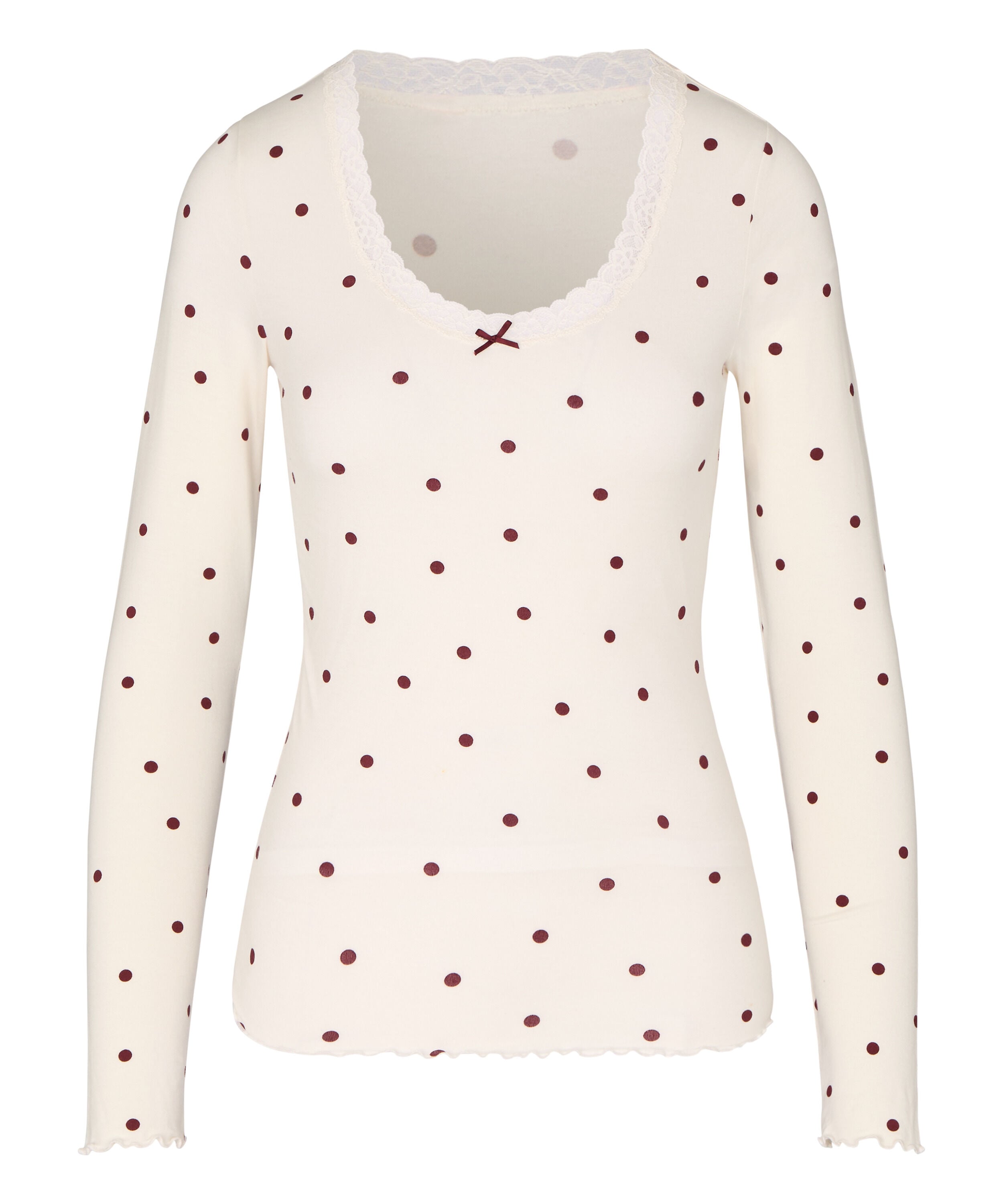 Top Lace Dot, White