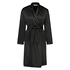 Doutzen satin velvet bathrobe, Black