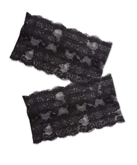 Lace thigh bands, Black