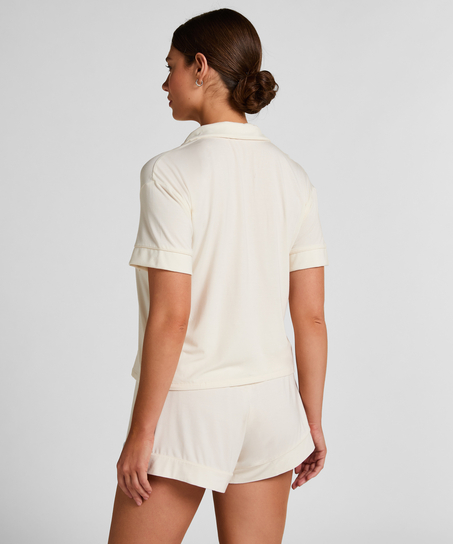 Essential Jersey Short-Sleeved Jacket, White