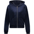 Velour hoodie jacket, Blue