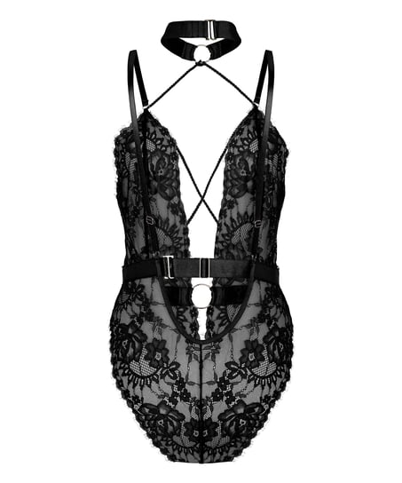Private Brandy body open crotch, Black