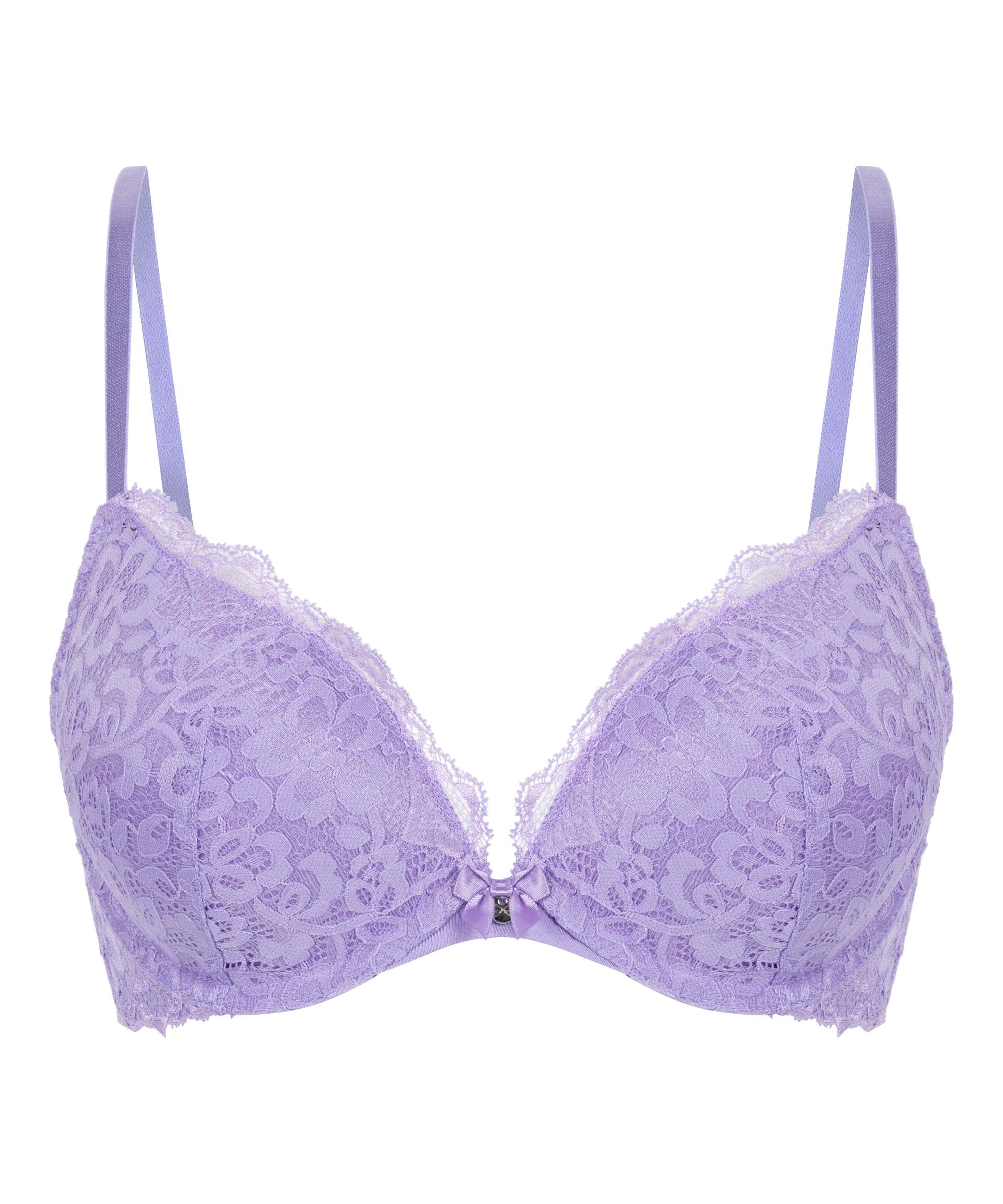 Marine Padded Push-Up Underwired Bra, Purple, main