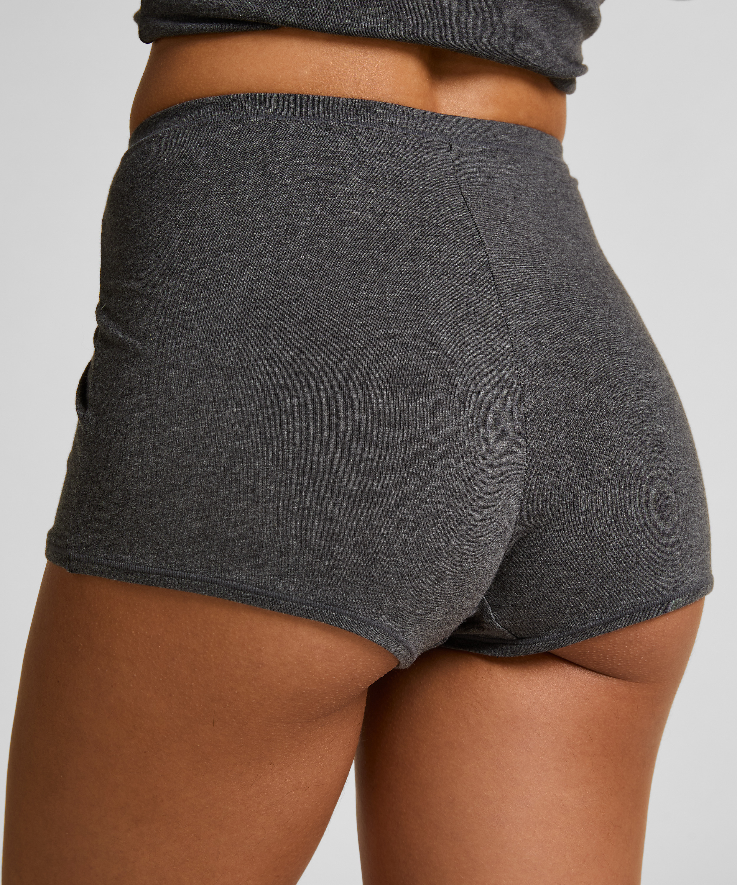Boyshort Soft Cotton, Gray, main