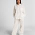 Seersucker Cotton Pyjama Pants, White