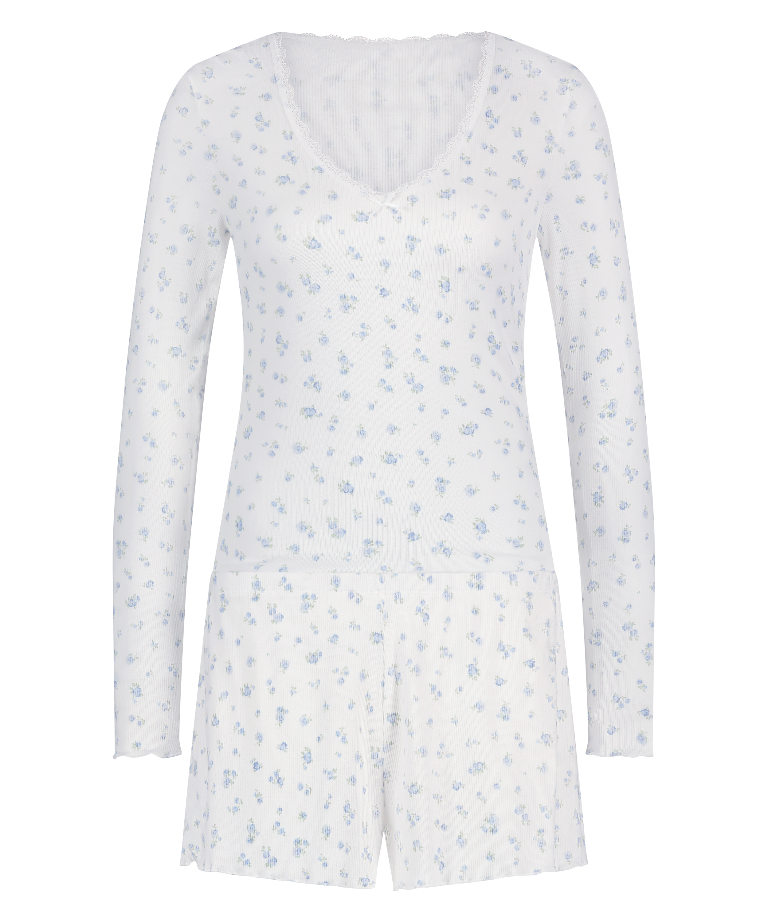 Pyjamaset Rib, Blue, main