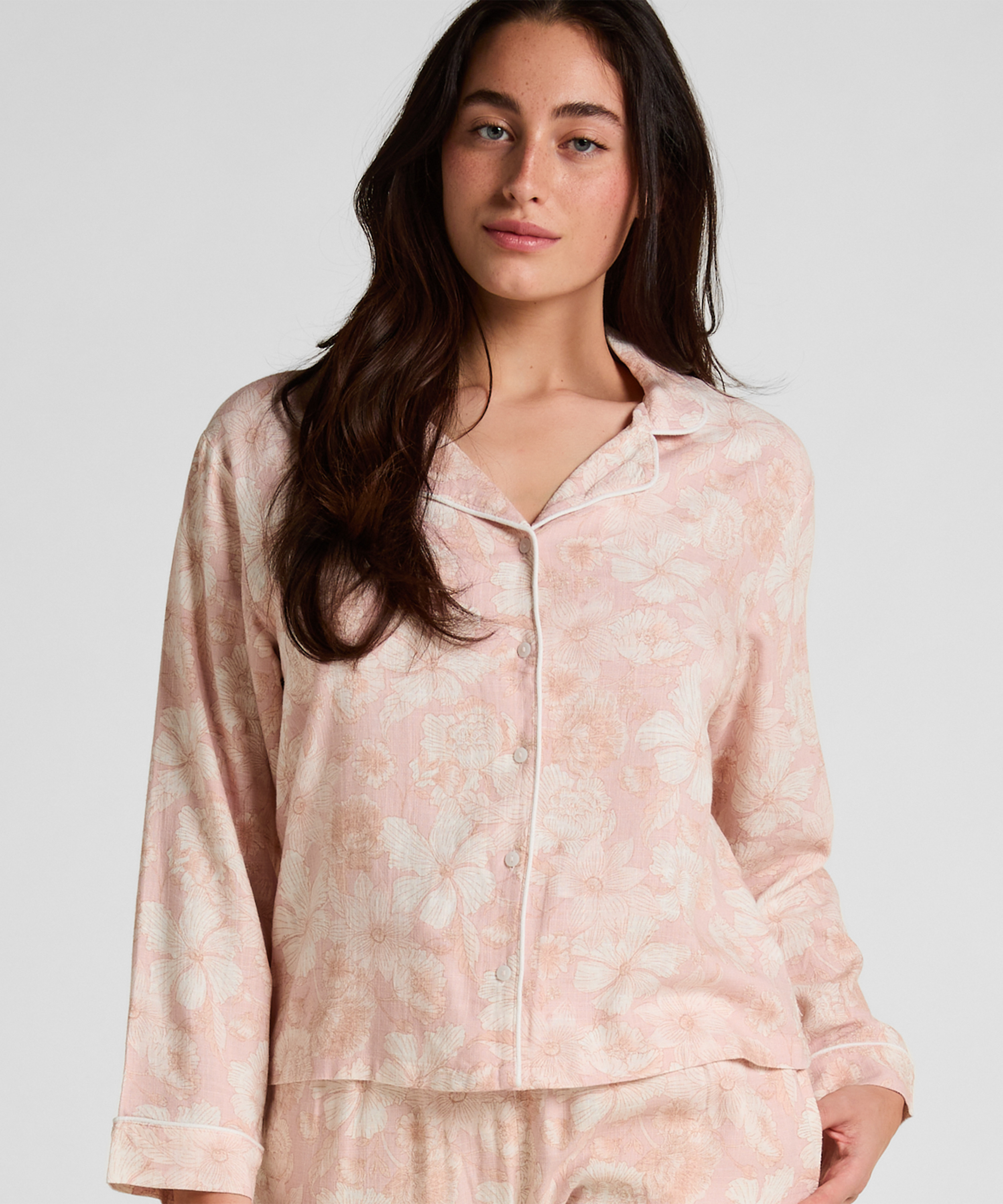 Flower Linen Jacket, Pink, main