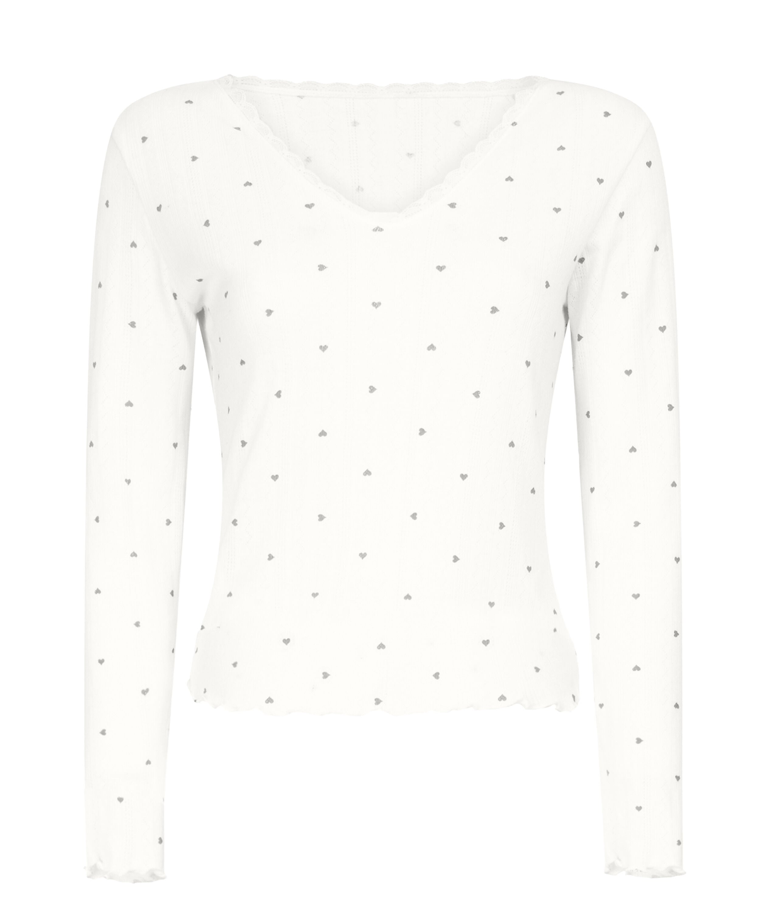 Pointelle Pyjama Top, Blue