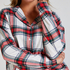 Flannel Pyjama Top, White