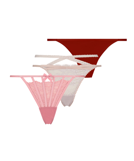3-pack Thong, Pink