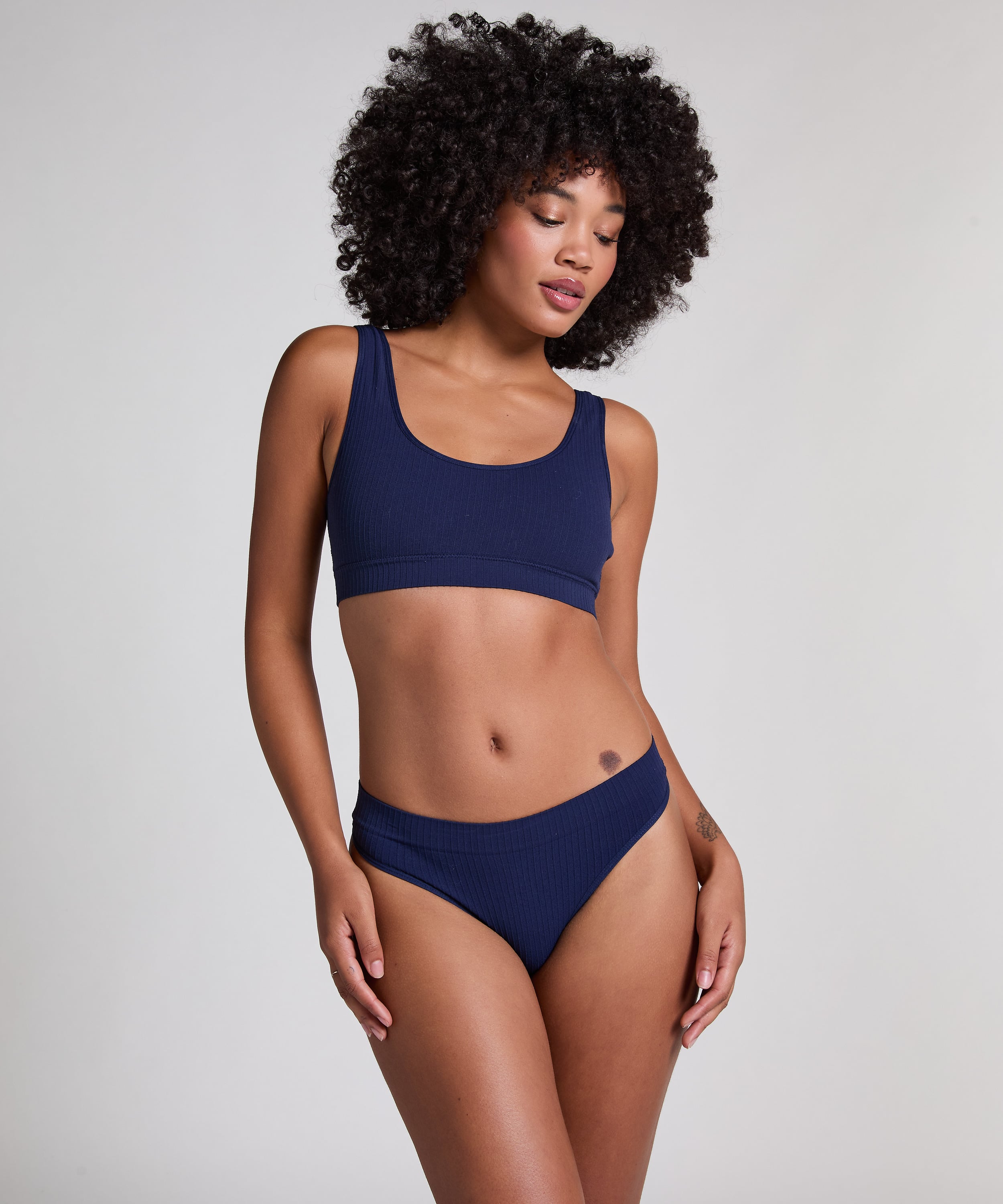 Dianne High Leg Thong, Blue, main